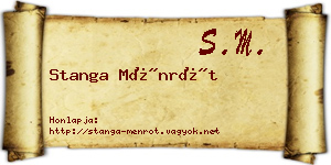Stanga Ménrót névjegykártya